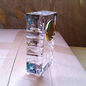 MH-BZ0106 Personalized Crystal Glass <strong>Table</strong> <strong>Clock</strong> - Product Image 4