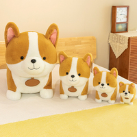 Le nouveau dessin animé Corgi chien poupée en peluche mignon chiot poupée pour envoyer un cadeau d'anniversaire de petite amie