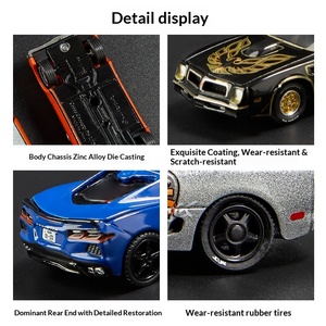 Collection de Simulation 1:64 – Voiture Muscle en Métal avec Châssis, Modèle Rétro en Alliage de Haute Qualité avec Pneus en Caoutchouc, Capot Ouvrable – Cadeau pour Adulte - Product Image 3