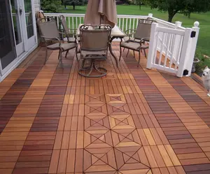 600x300mm en bois dur Brésilien ipe tuiles de terrasse