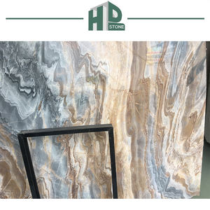 Mármol italiano de losas de lujo con vetas marrones beige y azul Impresión de <span class=keywords><strong>Roma</strong></span> - Product Image 4