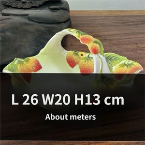 Assiette de pique-nique abondante, <span class=keywords><strong>panier</strong></span> <span class=keywords><strong>à</strong></span> fruits en céramique, design sous glaçure exquis, avec crabe et écrevisses - Product Image 6