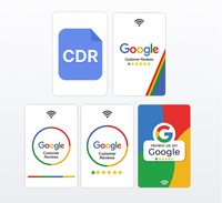 Akıllı QR Kodlu Dokunmatik Menü Facebook Instagram TikTok PVC Programlanabilir Çipli Yazılabilir NTAG213 215 216 Özel NFC Google İnceleme Kartı