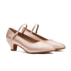 Zapatos de baile <span class=keywords><strong>Sasan</strong></span> de Salsa de satén de alta calidad para niños, zapatos de baile de salón profesional de entrenamiento, zapatos de baile latino para niñas BD - Product Image 2