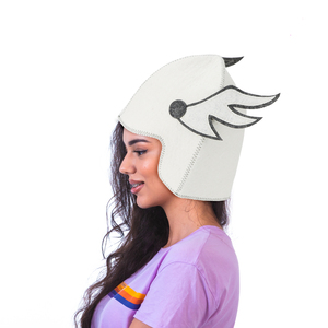 หมวกซาวน่า/สปาใช้ได้ทุกเพศ, ผ้าวูลสีขาวนุ่มพร้อมโน้ตดนตรีปรับรูปทรงได้หูเป็นมิตรกับสิ่งแวดล้อม - Product Image 6