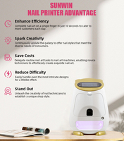 Sunwin profesional cerdas 3d Printer kuku perdagangan 5 jari Digital mesin Printer kuku Pro untuk Salon seni kuku