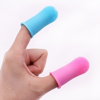 Kit de brosses à dents à doigts en silicone de qualité alimentaire SORADD SRD-154 pour chiens et chats, à 360 degrés, avec poils enveloppants pour un nettoyage complet, en stock OEM