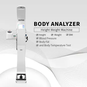 Quiosque de pressão arterial para hospital, máquina de peso e balança de gordura corporal, analisador Bmi
