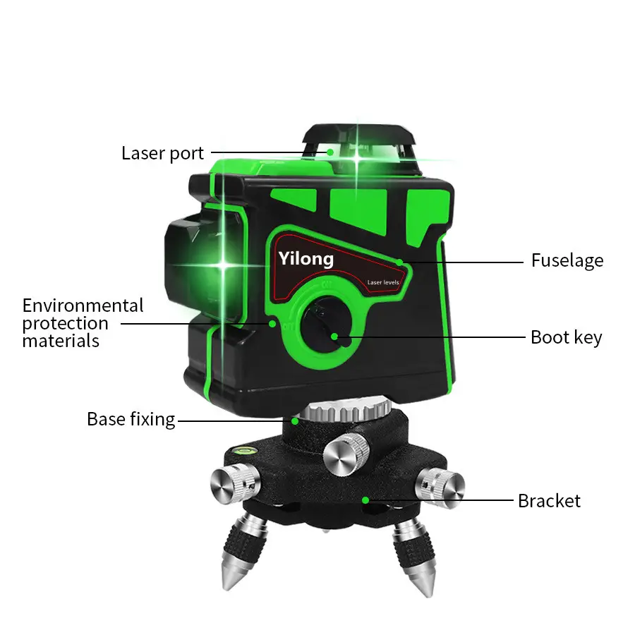 Yilong Laser Level 12 Lines 3D Automatic Leveling 360 Degrees