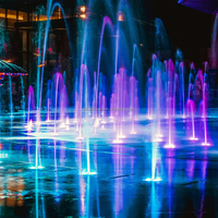 Fuente de Piso con Ritmo Personalizado, Fuente Musical con Agua Danzante, Fuente Interactiva para Parques Temáticos, Hoteles y Parques