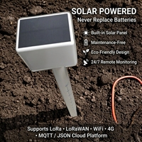 Sensor de Humedad del Suelo y Temperatura con Energía Solar, RS485 Digital Lora Lorawan GPRS 4G IP68, para Soluciones de Agricultura Inteligente