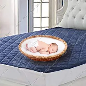 빈티지 소박한 아기 바구니 짠 바구니 아기 공예 그릇 모양 사진 소품 인기 현대 신생아 대나무 바구니 침대