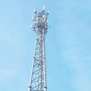 3 chân nhúng nóng mạ kẽm thông tin liên lạc ống thép Viễn Thông Antenna GSM lưới WIFI Mạng tháp