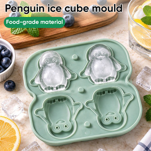 Molde de silicona para cubitos de hielo con forma de animales - Molde para hielo de whisky - Bandeja de silicona duradera para cubitos de hielo - Product Image 1