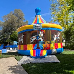 Thương mại Carousel Inflatable <span class=keywords><strong>Bounce</strong></span> House Inflatable Vòng Bouncer Inflatable Carousel nhảy lâu đài cho bữa tiệc - Product Image 2