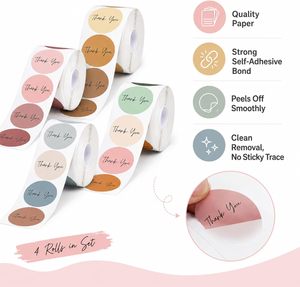 Étiquettes autocollantes en papier pour emballages cosmétiques, thème Anime, autocollants de remerciement pour faux cils, mascara, dentifrice, shampoing, usage alimentaire - Product Image 5