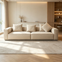Vente directe usine : Canapé-lit compressé en mousse Compress32D, ensemble de canapés droits 2 places en tissu pour salon, villa, appartement