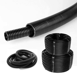 Conduit ondulé flexible avec fils électriques en cuivre isolés rouges pour la protection des câblages résidentiels et industriels - Product Image 4