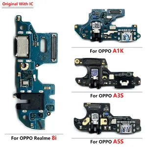 USB şarj aleti şarj portu bağlayıcı Flex kablo Placa De Carga için Oppo A1k A3S A5S Realme 8i cep telefonu parçaları