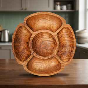 Bandeja de Servicio de Madera de Acacia de Alta Calidad, Ecológica, Moderna y Hecha a Mano, Ideal para Decorar la Sala de Estar del Hogar - Product Image 6