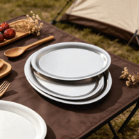 Plateau de service ovale doré FLEY, motif uni, acier inoxydable, vaisselle moderne au design minimaliste, service de restauration et de banquet