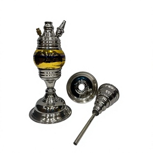 Jarrón de acero inoxidable y amarillo Boury - Product Image 4