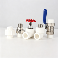 Robinet à boisseau montant en laiton et acier inoxydable PPR durable pour systèmes de chauffage hydronique et d'alimentation en eau domestique