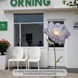 Trang trí trưng bày hoa mẫu đơn mới với sự im lặng mở và đóng hoa lụa hướng dẫn đường hoa lụa màu gradient - Product Image 5