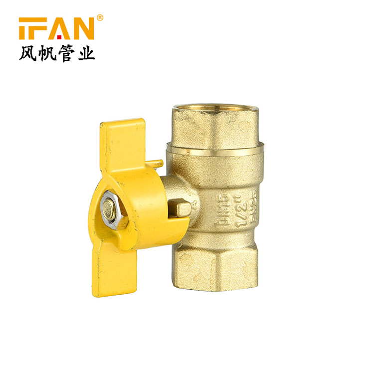 IFAN China Valve manifattura 1/2 3/4 1 pollice valvola a farfalla valvola a Gas valvola a sfera in ottone giallo