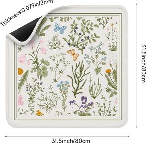 Premium flanellen mahjong-tafelmat Kaartspellen Duurzaam vilten speeloppervlak Cadeaus voor vrouwen en bordspelgenieters Verdant Bloom - Product Image 2
