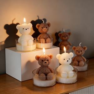 Bear Scented Handmade <b>Candle</b> Aromatherapy Eco-Friendly Holiday Birthdays Baby Shower <b>Aesthetic</b> Tabletop Art Decorative Sculpture - Product Image 6
