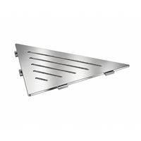 Étagère d'angle murale triangulaire moderne en acier inoxydable pour salle de bain, support de rangement mural pour douche