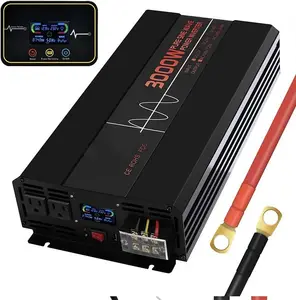 LCD Display 3000W 12V 24V 48V Dc To Ac100V 110V 120V 220V 230V Off Grid Pure Sine Wave Power Inverter With Remote Control