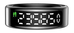 Bague intelligente tactile HR017 avec écran LED blanc, contrôle gestuel pour <span class=keywords><strong>TikTok</strong></span> et photographie à distance, couleurs noir/or/argent - Product Image 6