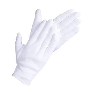 Guantes de moneda de algodón estirables transpirables Guantes de algodón blanco para joyería - Product Image 1