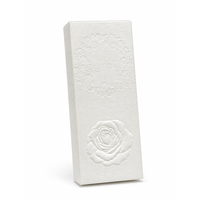 Boîte pliante personnalisée en carton blanc gaufré à double extrémité avec logo pour l'emballage de parfums et de produits de beauté