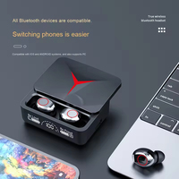 Écouteurs sans fil TWS à réduction de bruit avec affichage LED de la batterie, écouteurs Bluetooth pour le jeu, la musique et le divertissement quotidien