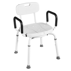 Chaise de sécurité pour salle de bain KS avec siège de toilette et tabouret de douche antidérapant, capacité de charge de 150 kg, construction en alliage d'aluminium - Product Image 1