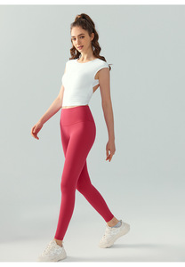 Women Twist Crisscross <b>Open</b> Back Sleeveless Yoga Crop Top Slim Stretch Athletic Tank Top Built in <b>Bra</b> Pilates Workout Tee - Product Image 4