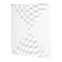 Plaque de plafond suspendu carrée en aluminium au design moderne, ignifuge, insonorisée, imperméable, avec revêtement en poudre, pour immeuble de bureaux