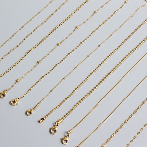 Wholesale Non Tarnish PVD Gold Plated THIN Stainless Steel Necklace Chains | Thin Necklace Chain for Women - Product Image 2