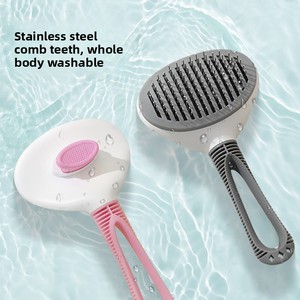 Brosse automatique démêlante pour animaux de compagnie – Peigne de toilettage pour chiens et chats – Outil de démêlage et de coiffage – Fournitures ménagères - Product Image 1