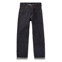 Toptan Klasik Düz Erkek Kot Pantolonları Yüksek Kaliteli Japon Selvedge Denim Kot Pantolonları Kırmızı Kenarlı %100 Pamuk Ham Denim Kot Pantolonlar