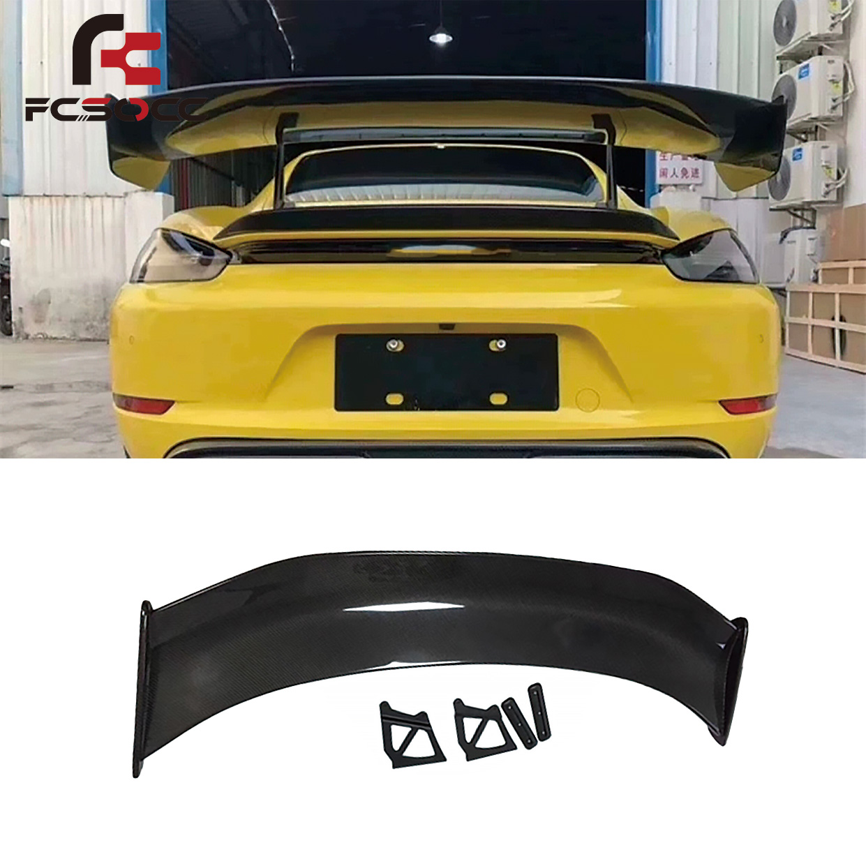 Новое стильное заднее спойлер из углеродного волокна для Porsche Cayman 981 718 987 боксер GT стильные части тела горячая распродажа