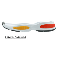 Semelle de chaussure élégante à blocs de couleur avec décoration ovale bilatérale, entresol géométrique triangulaire en EVA, semelle extérieure durable en TPR avec logo