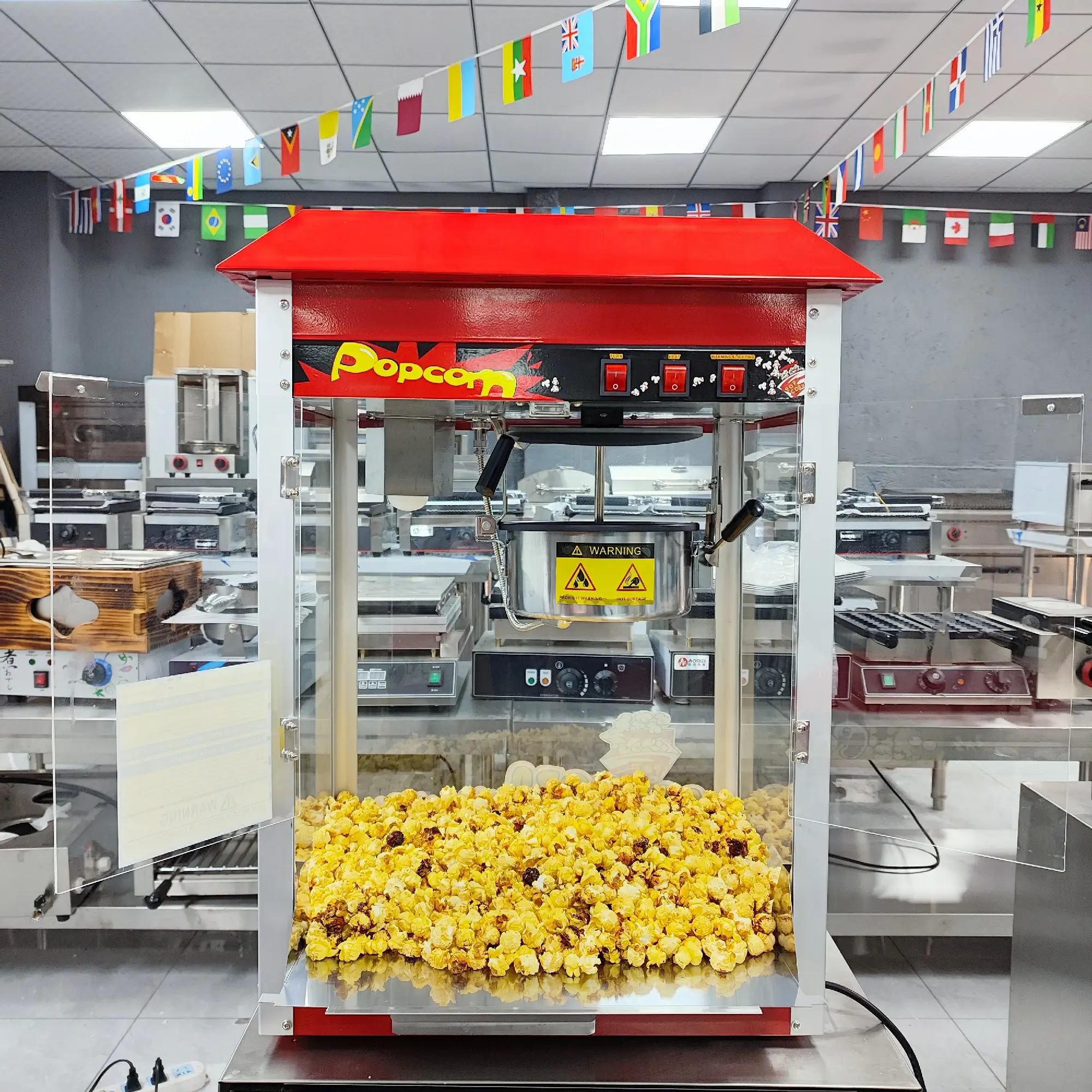 Elektrische Popcornmakers Maquina De Pipoca Caramel Popcorn Machine Commercieel