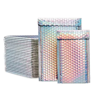 GDCX Poly Mailer Bubble Mail Bag Packaging Shipping Mailers Bags Pvc Envelope Silver Transparent Plastic Holographic Envelopes