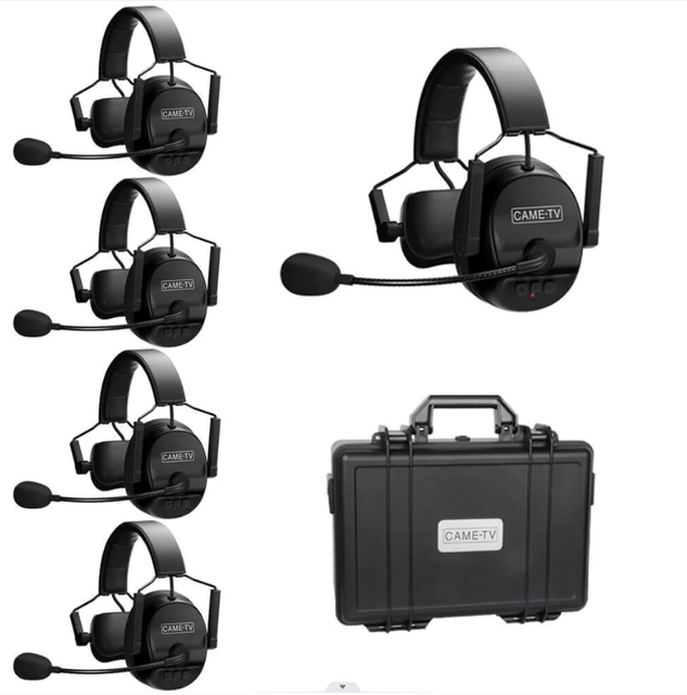 Wireless Intercom Referee System Communication Headset Two-way Radio with DECT/GAP Compatibility and 1500ft Range for Sports