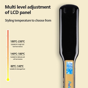 Piastra per capelli in ceramica per riscaldamento rapido elettrico LCD FlatIron per uso domestico - Product Image 2