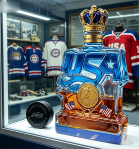 Decantador de Vidrio Soplado a Mano al por Mayor, Diseño USA Hockey 2026 Milán Milagro, Sin Plomo, de Borosilicato de Alta Calidad, Botella de Licor para Eventos Deportivos de Campeones - Product Image 2